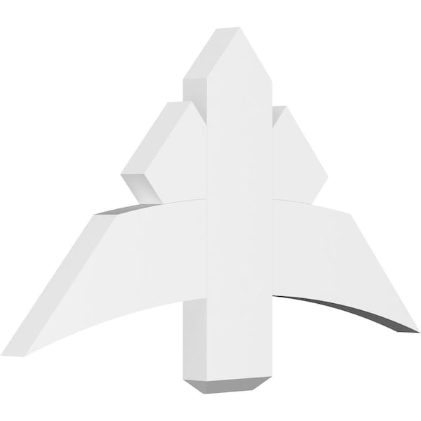 Ekena Millwork Alberta Architectural Grade PVC Gable Bracket, 36"W x 19 1/2"H x 2"D x 6"F, 13/12 Pitch GBP036X20X0206ALB00 - main
